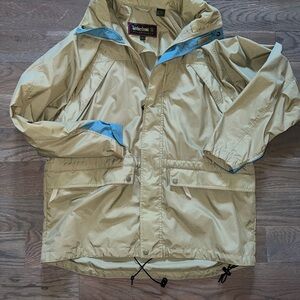 Timberland Tan full zip jacket Raincoat Water-Resistant Nylon Sz Large